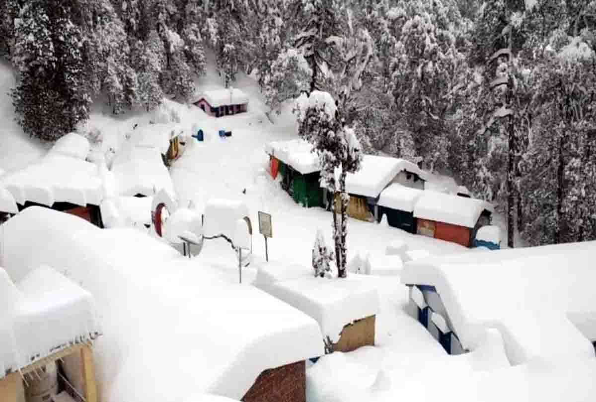 Heavy snowfall in Patnitop and Nathatop jammu kashmir