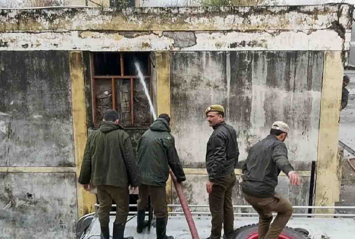 Documented burnt in fire in old building of Excise toll post lakhanpur jammu kashmir