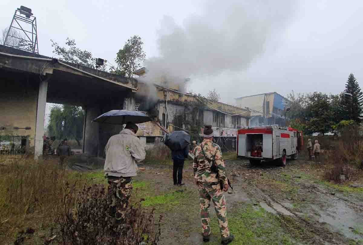 Documented burnt in fire in old building of Excise toll post lakhanpur jammu kashmir