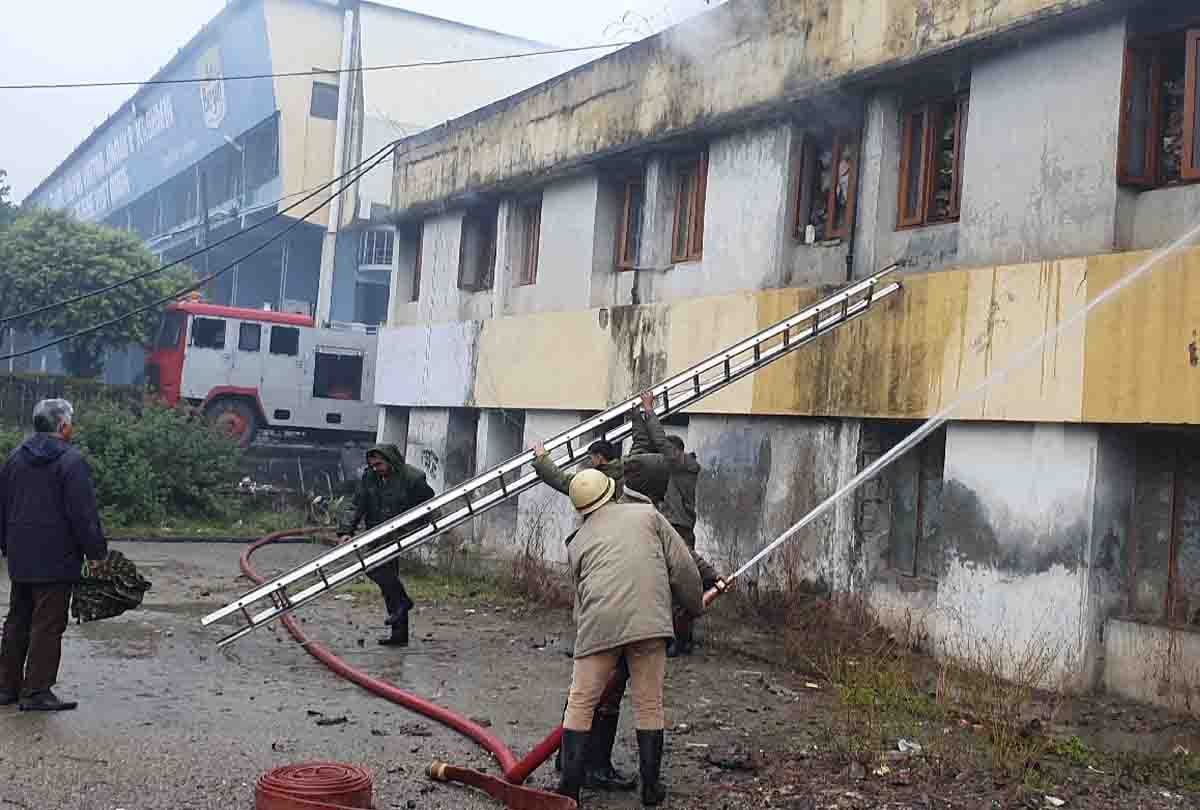 Documented burnt in fire in old building of Excise toll post lakhanpur jammu kashmir