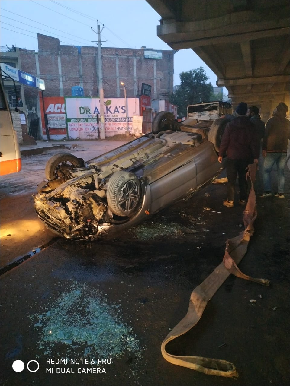 car accident in kharar, two injured