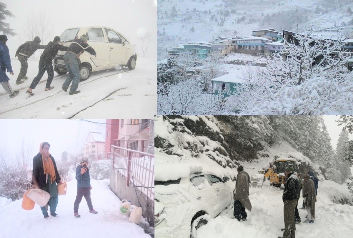 cold wave in Himachal, 100 roads including nh closed, heavy rain snowfall warning
