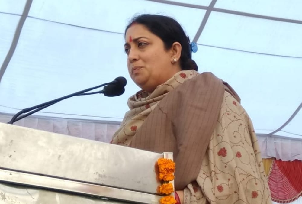 A physically harassed women ask for help to Smriti Irani.