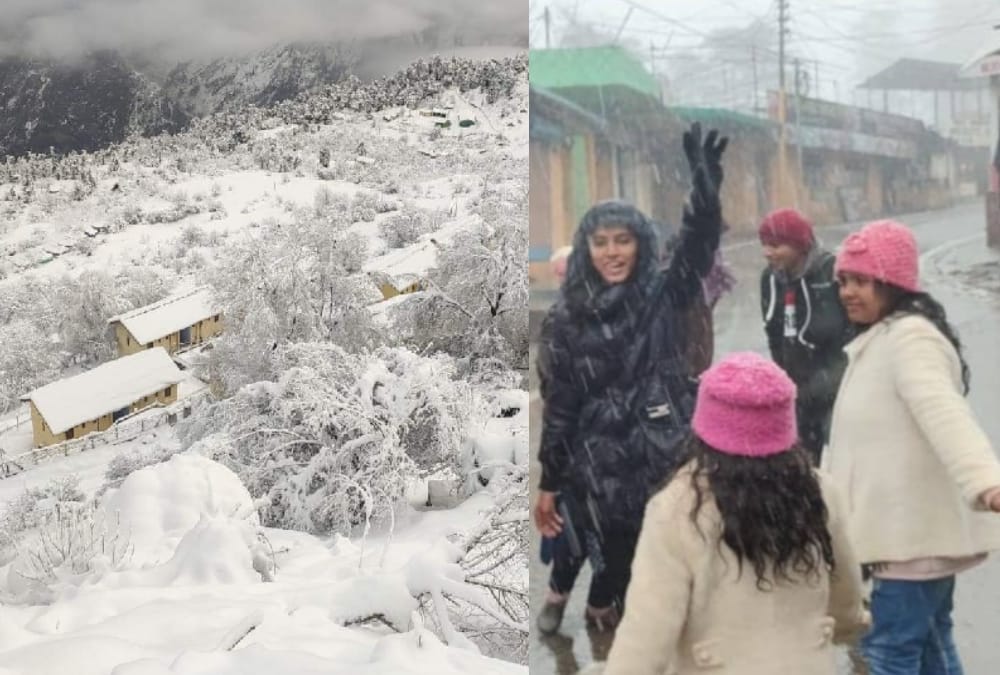 Tourists Enjoy Fresh SnowFall in Mussoorie and Dhanaulti See uttarakhand Awesome View