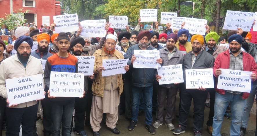 Demonstrated protest against Pakistan