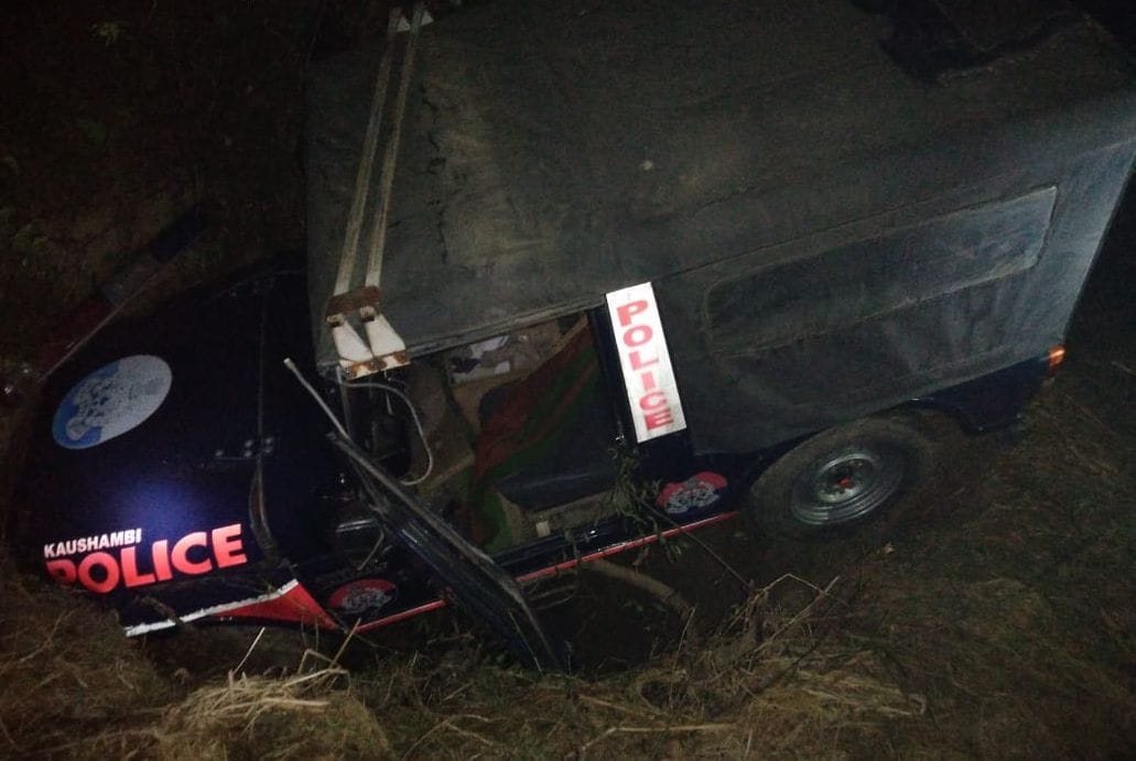 Four injured including outpost in-charge due to jeep overturn