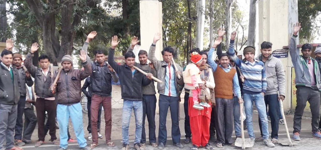 Labor Protest in Police Thana