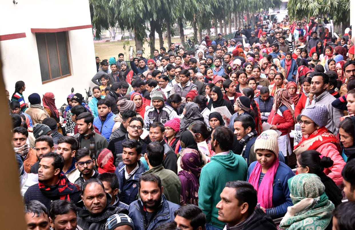 tet exam in sambhal