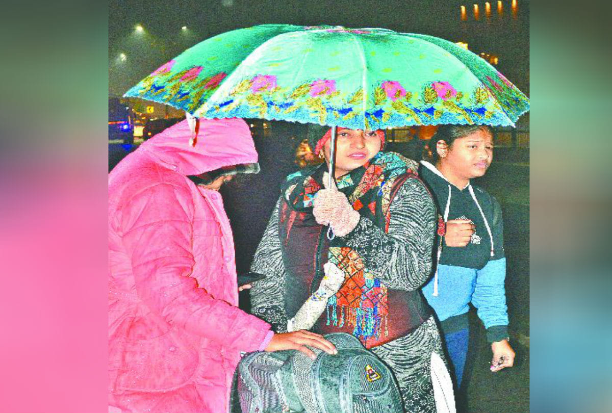 Rain in Winter of january Second Week Cold Day of City