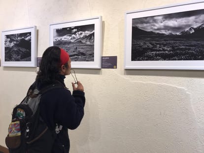pictures of amit verma at india habitate centre exhibition balck and white
