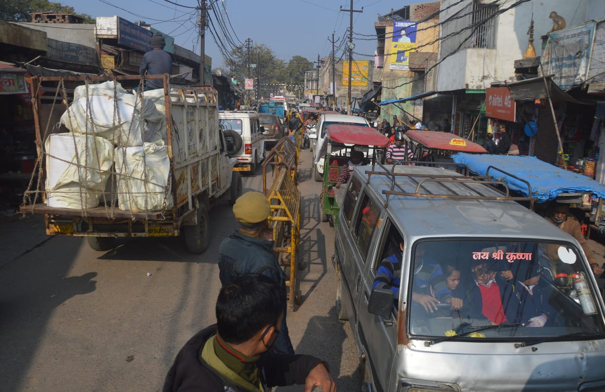 Hathras: People have jammed the city all day