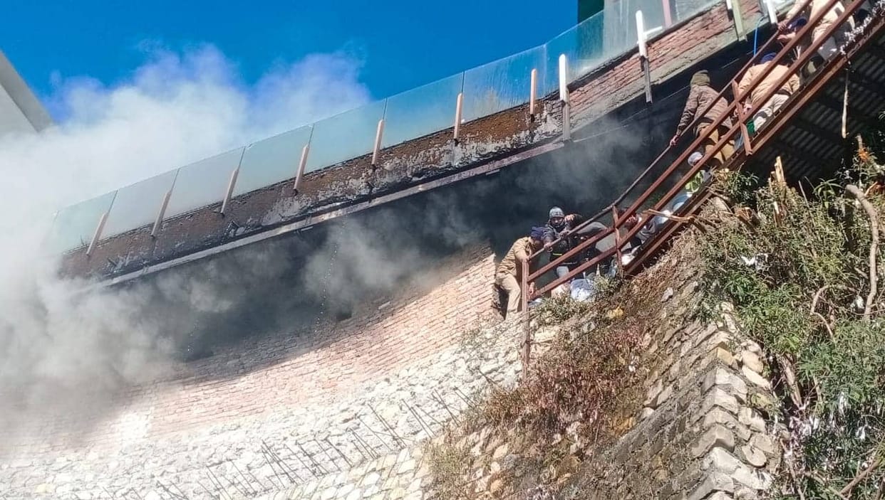 fire in mussoorie hotel basement