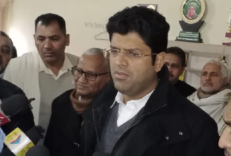 Haryana Deputy CM Dushyant Chautala reached in Jind
