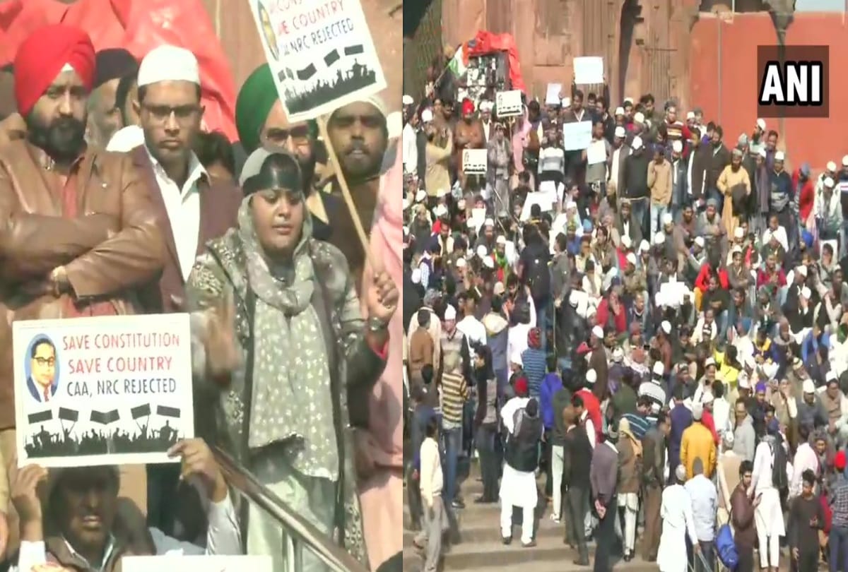 CAA Protest: protest against caa and nrc at jama masjid delhi and other place all update