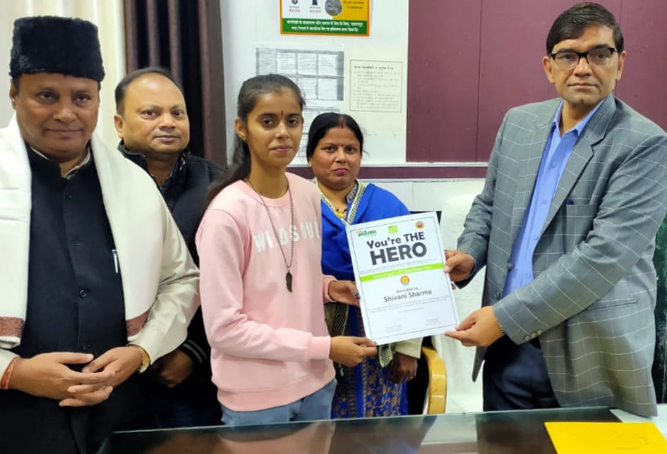 Country's first sanitation hero Shivani honored
