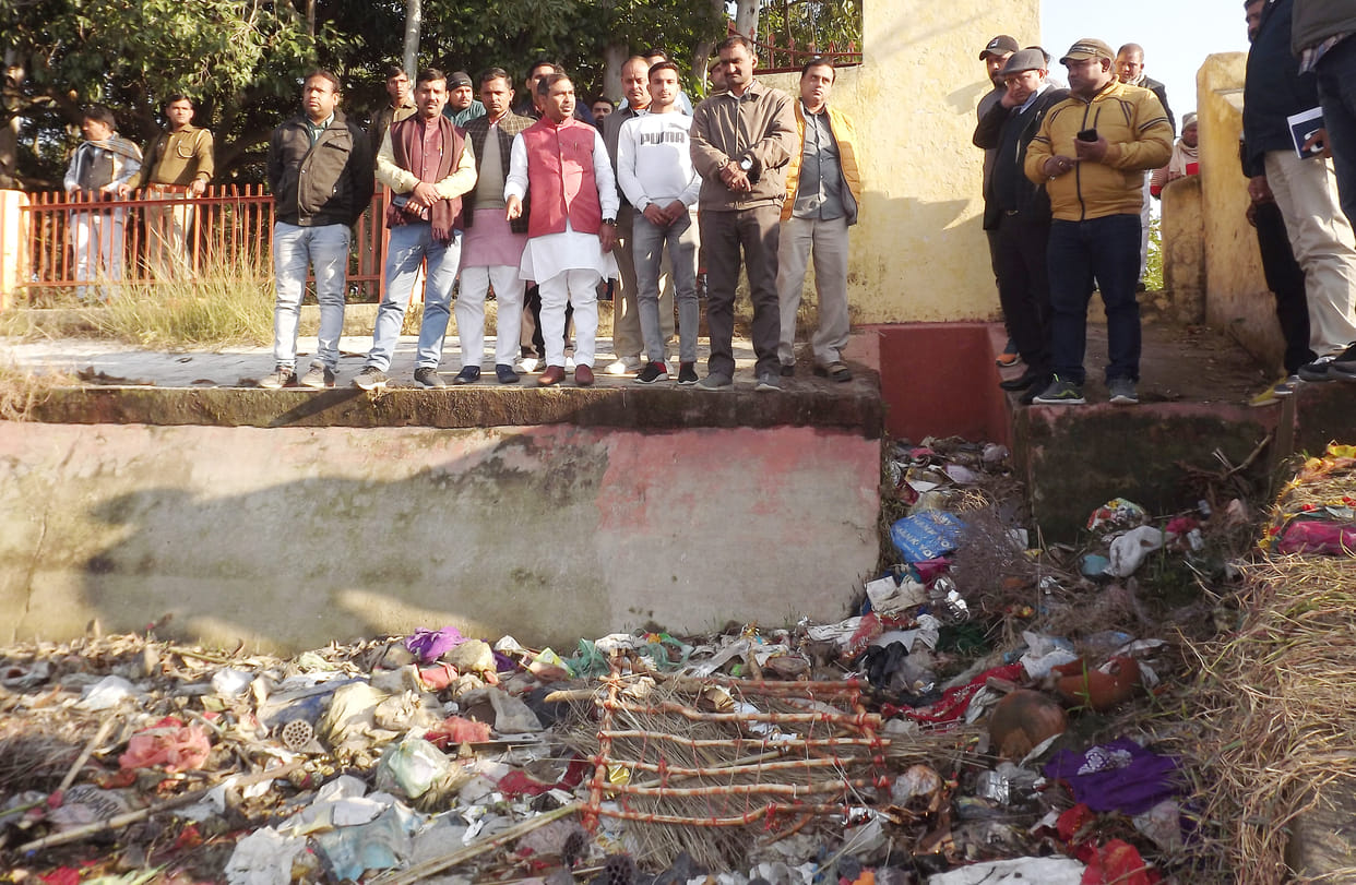 MLA agitated after seeing dirt in Devikund lake