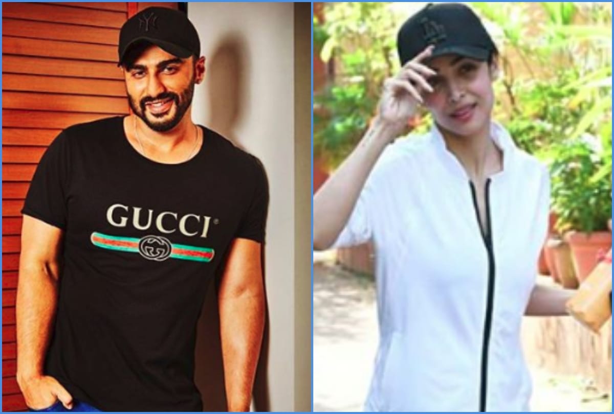 malaika arora wear same cap of arjun kapoor during gym session