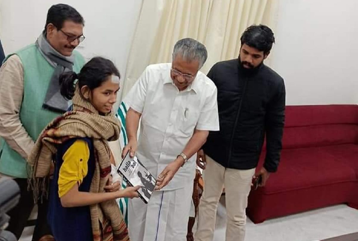 JNUSU President Aishe Ghosh met Kerala CM Pinarayi Vijayan