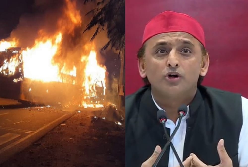 Akhilesh Yadav comments on Kannauj Bus fire accident.