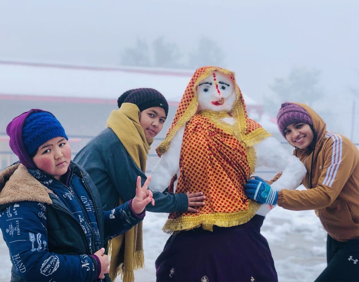 snow melted  due to sunshine, cold wave disturbed people