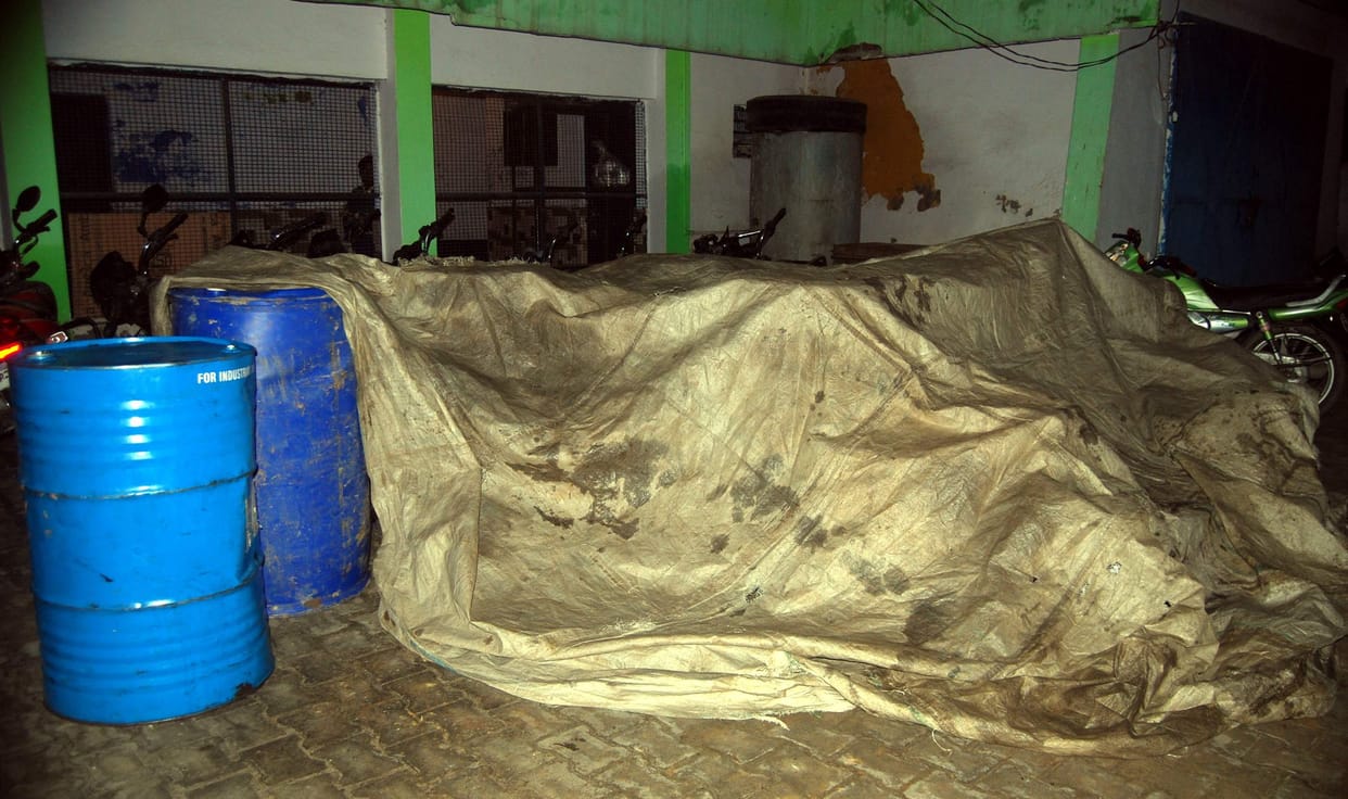 raid in sambhal village of police