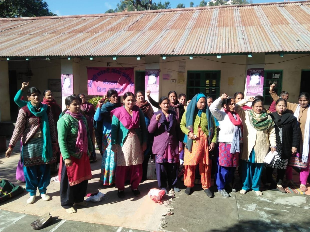 Anganwadi worker's strike continues