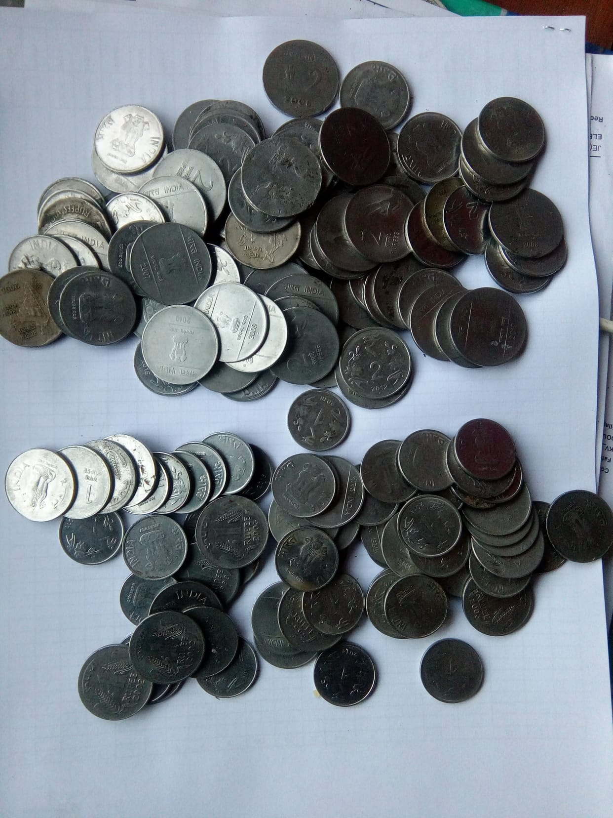 Small coin problem for businessman