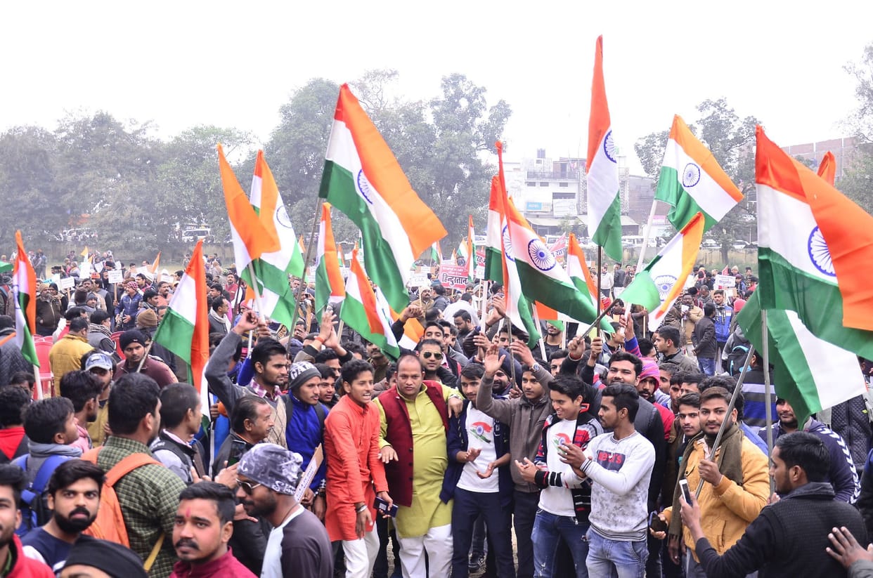 Patriotism displayed in peace march, echoed slogans of Jai Shri Ram