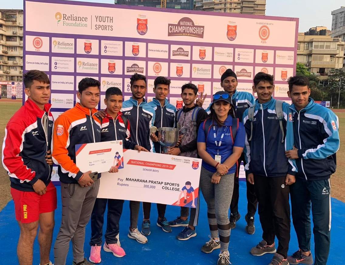 Sports college becomes overall champion in athletics