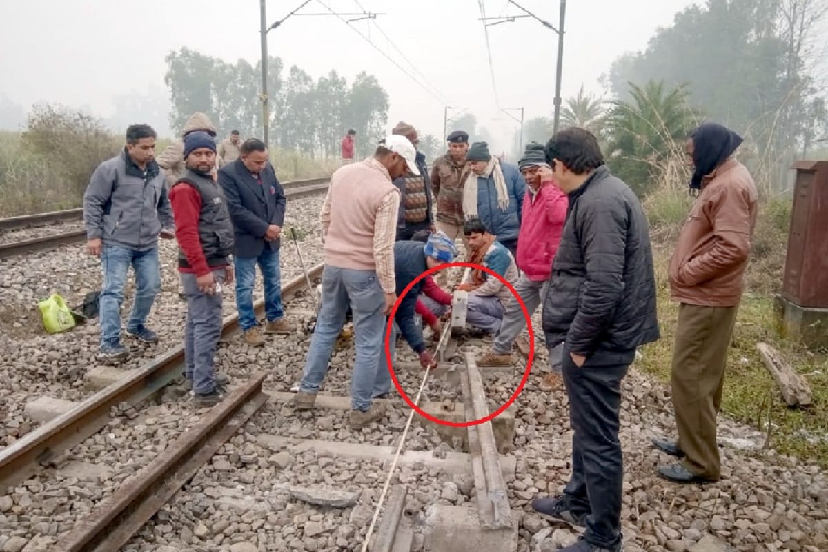 Two bins of the goods train derailed in Bijnor