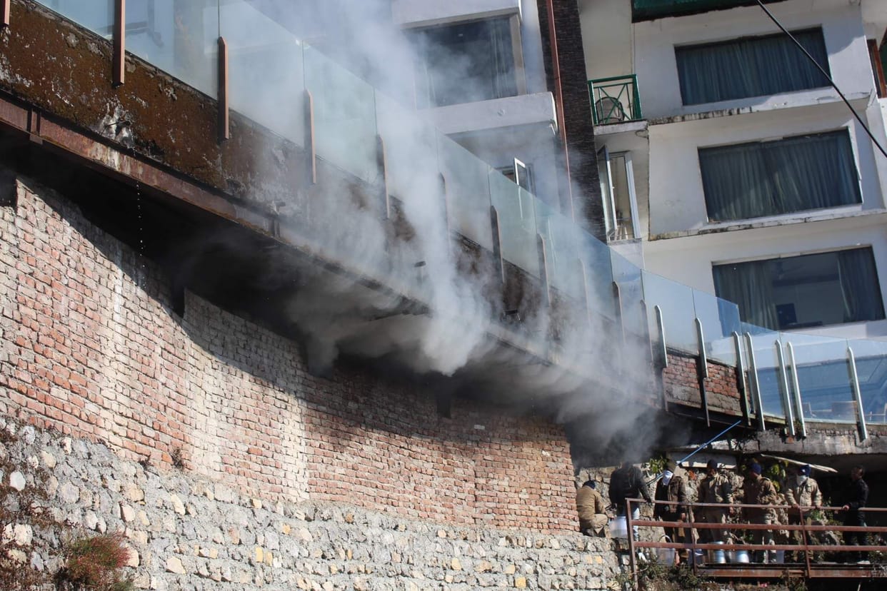 A fire broke out in the hotel from Bidi, causing chaos