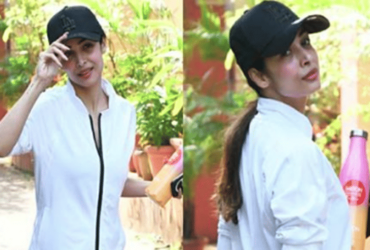 malaika arora wear same cap of arjun kapoor during gym session