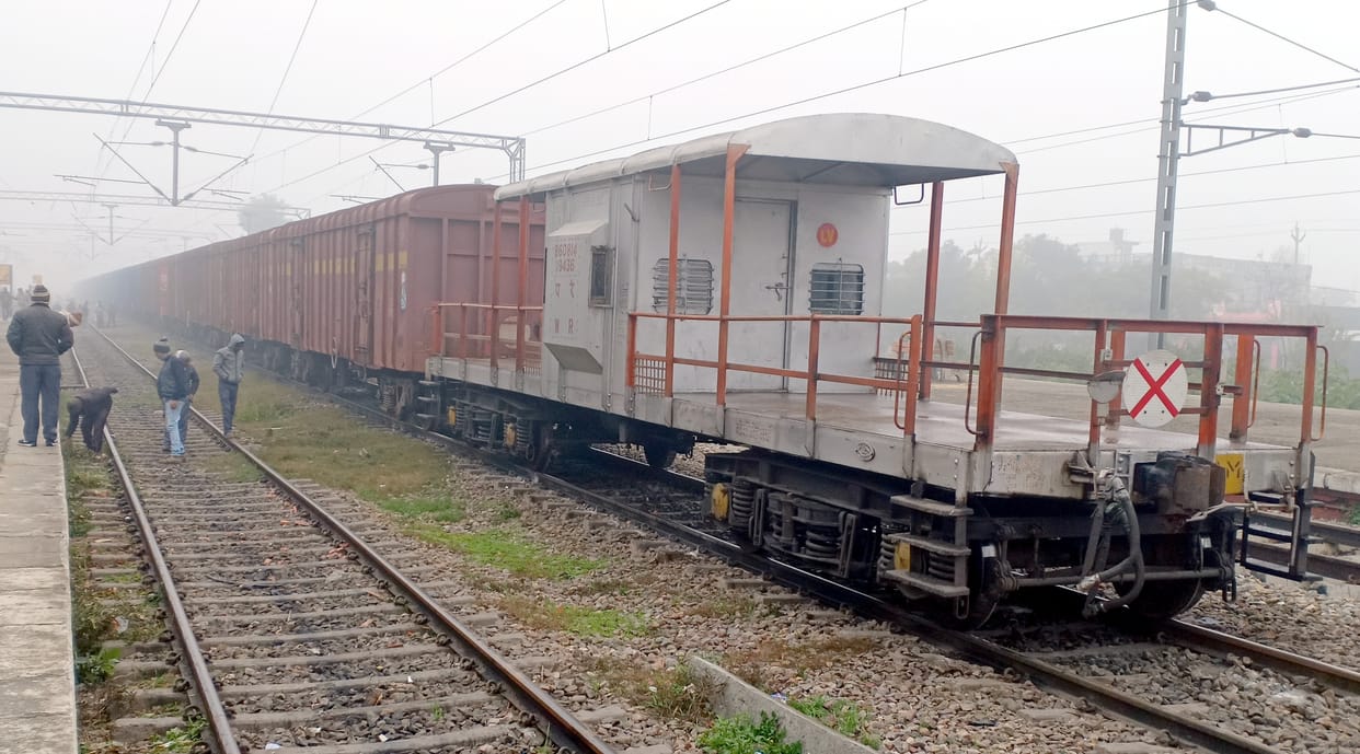 Two coaches of goods train derailed