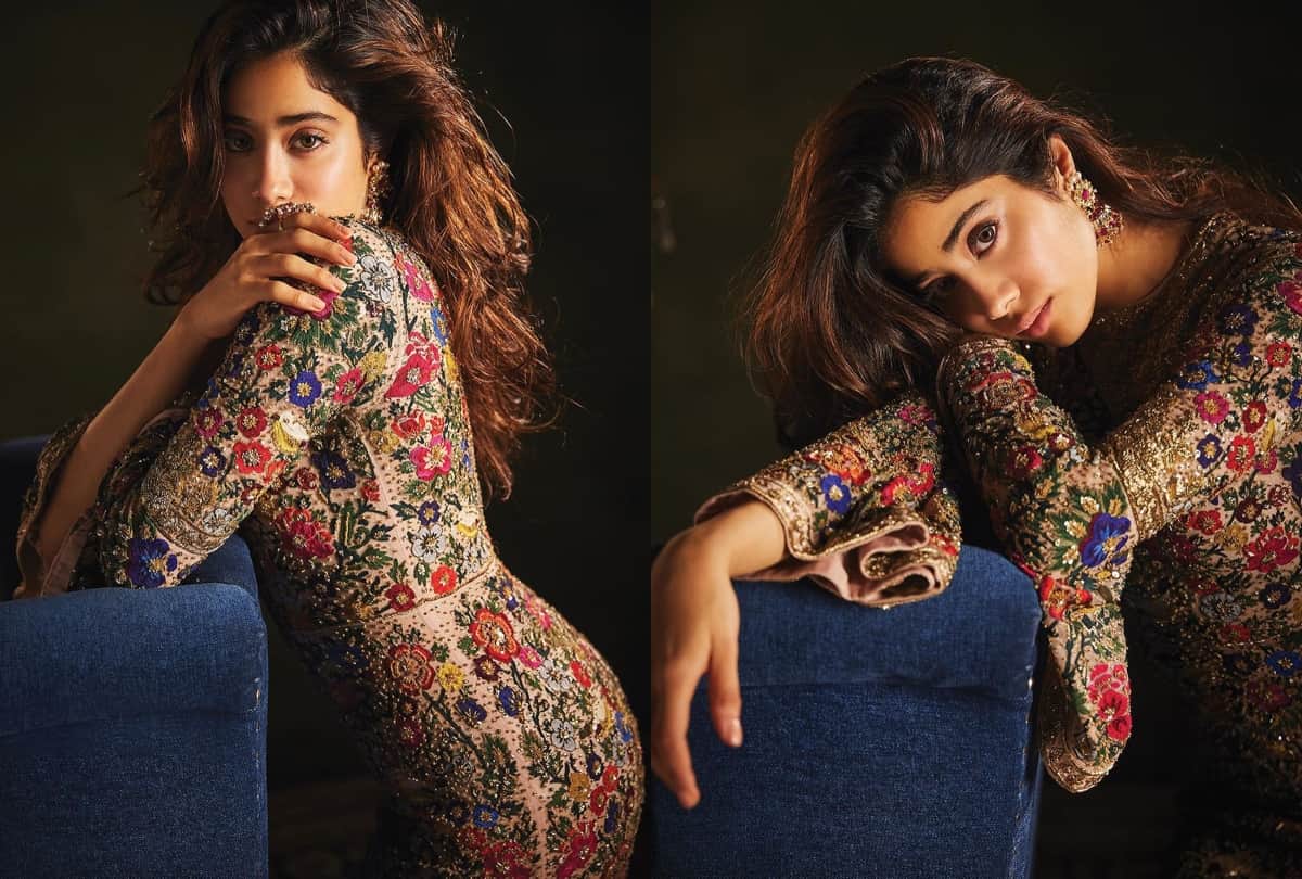 jhanvi kapoor latest photoshoot ethnic in embroidery lehenga