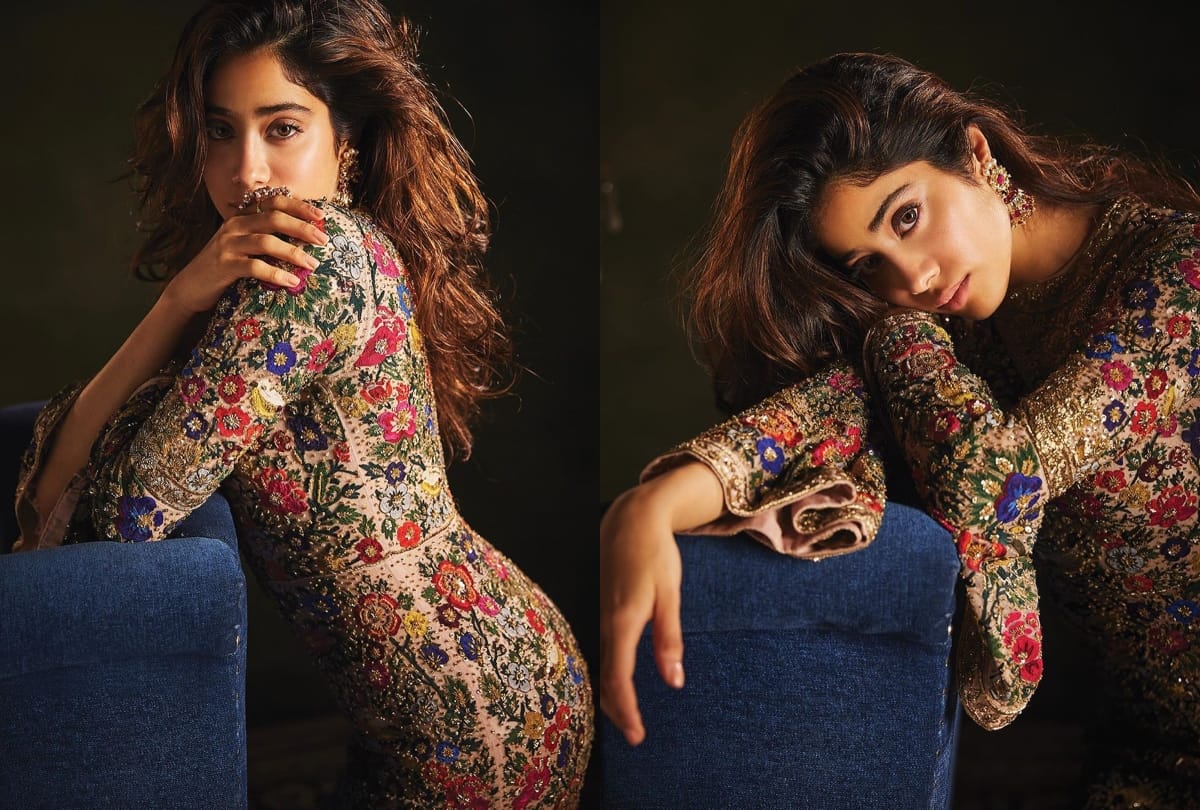 jhanvi kapoor latest photoshoot ethnic in embroidery lehenga