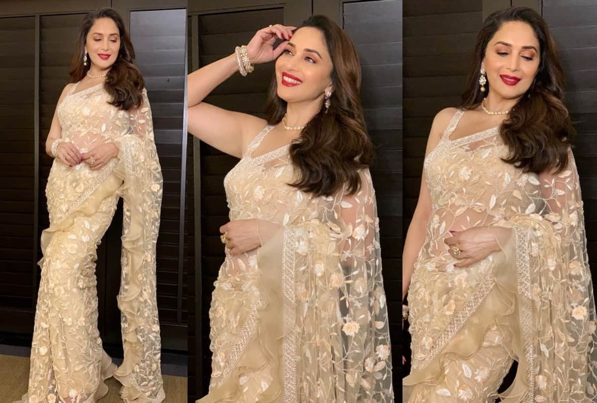madhuri dixit 5 saree look for women