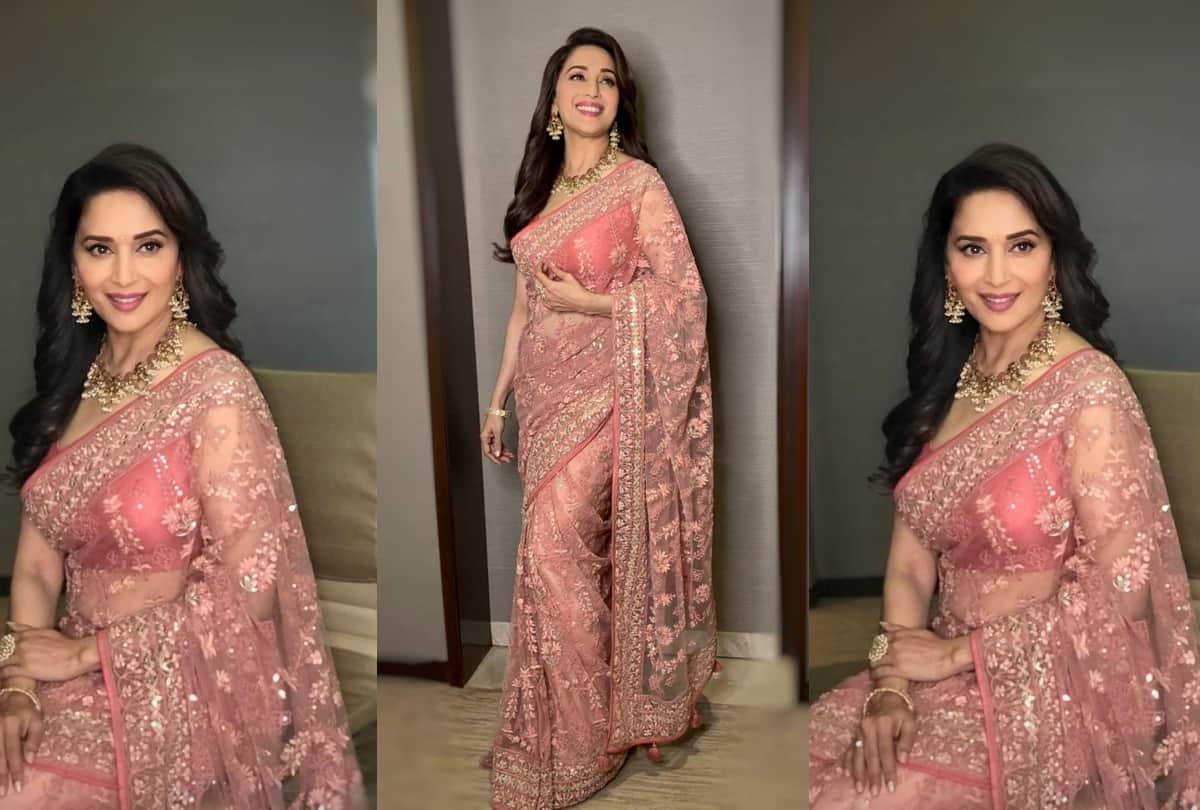 madhuri dixit 5 saree look for women