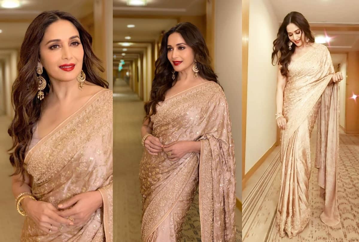 madhuri dixit 5 saree look for women