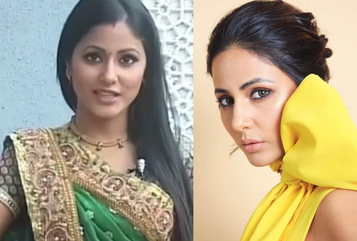 hina khan look now and then