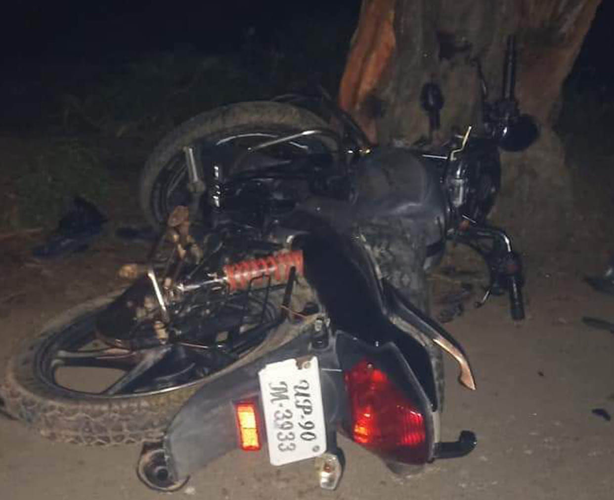 High speed bike collides with tree, two youths die
