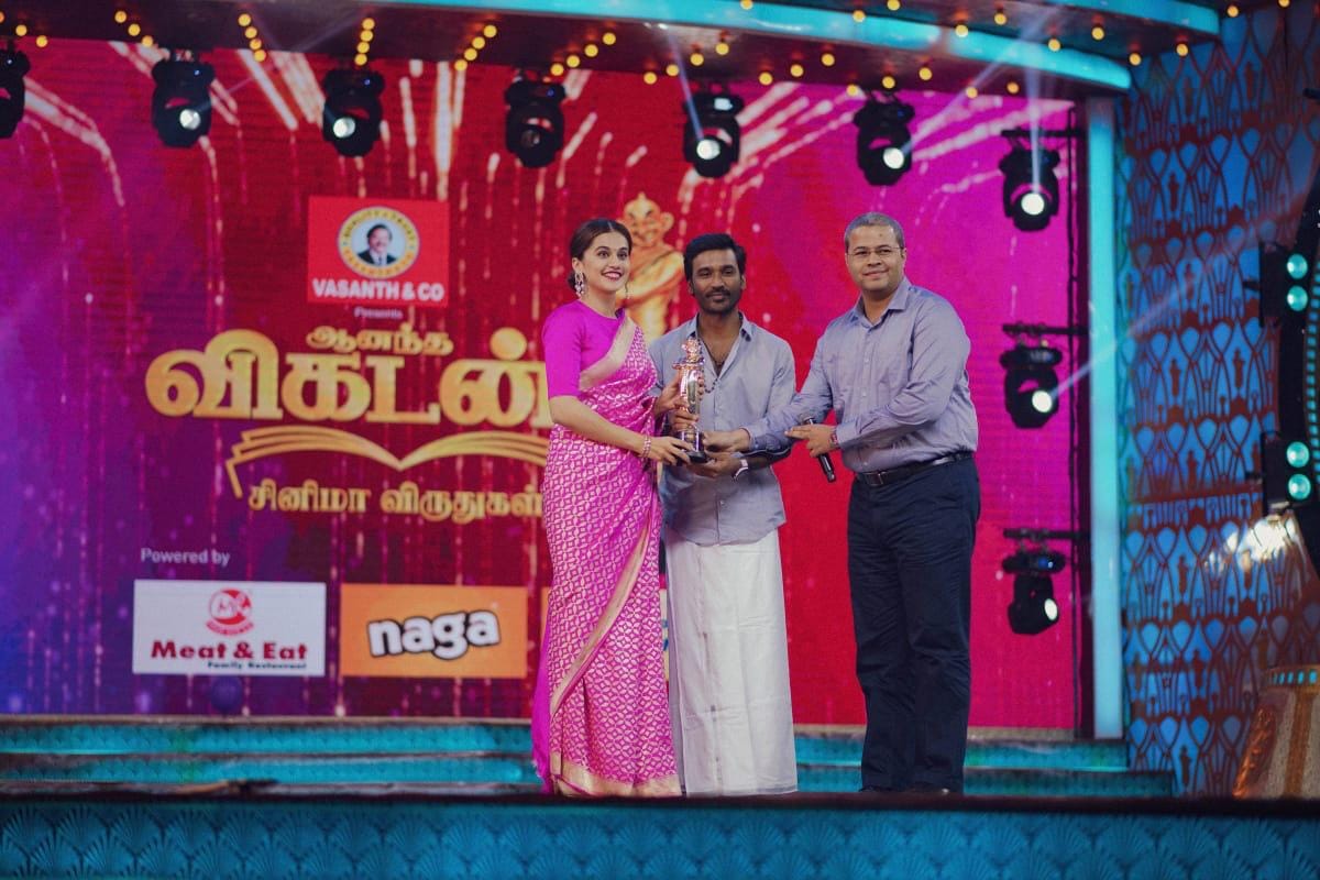 Taapsee Pannu get South Indian Cinema Ananda Vikatan Awards