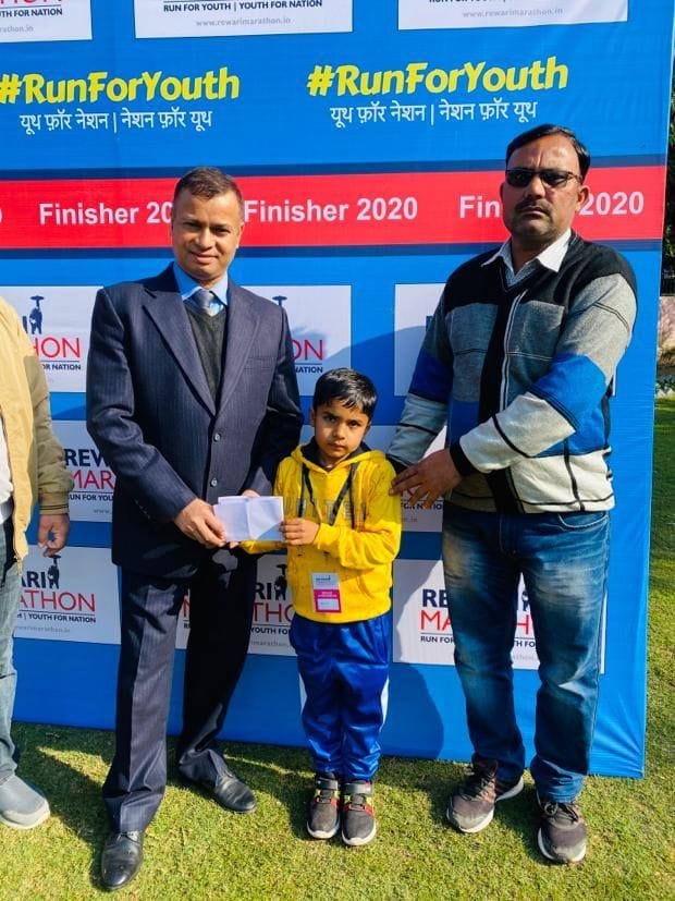 Ansh complieted 10 KM run in 46 minutes