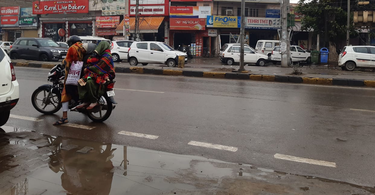 weather, rain, waterlogging, fatehabad