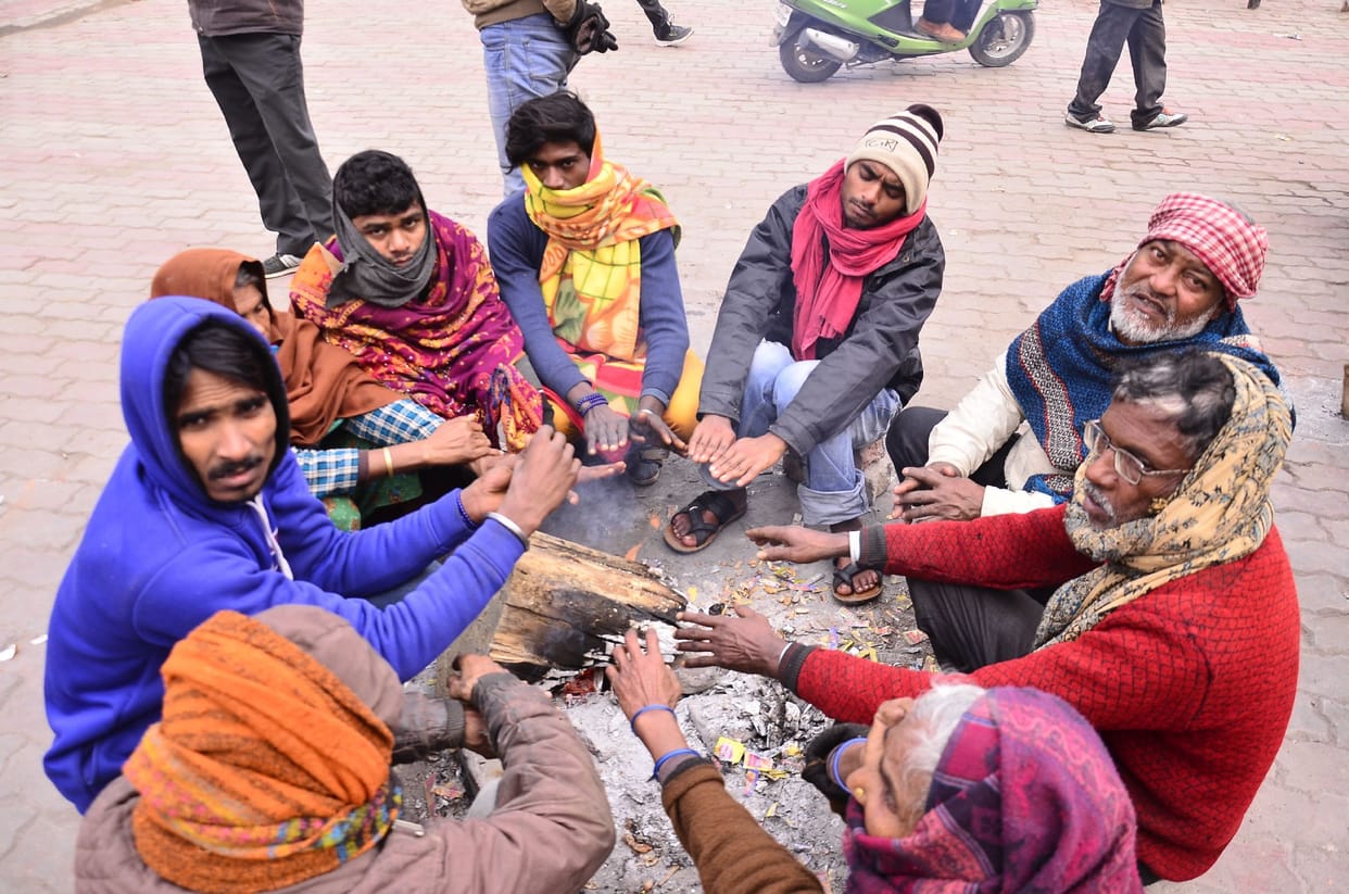Three degrees of mercury in the Terai, shivering people