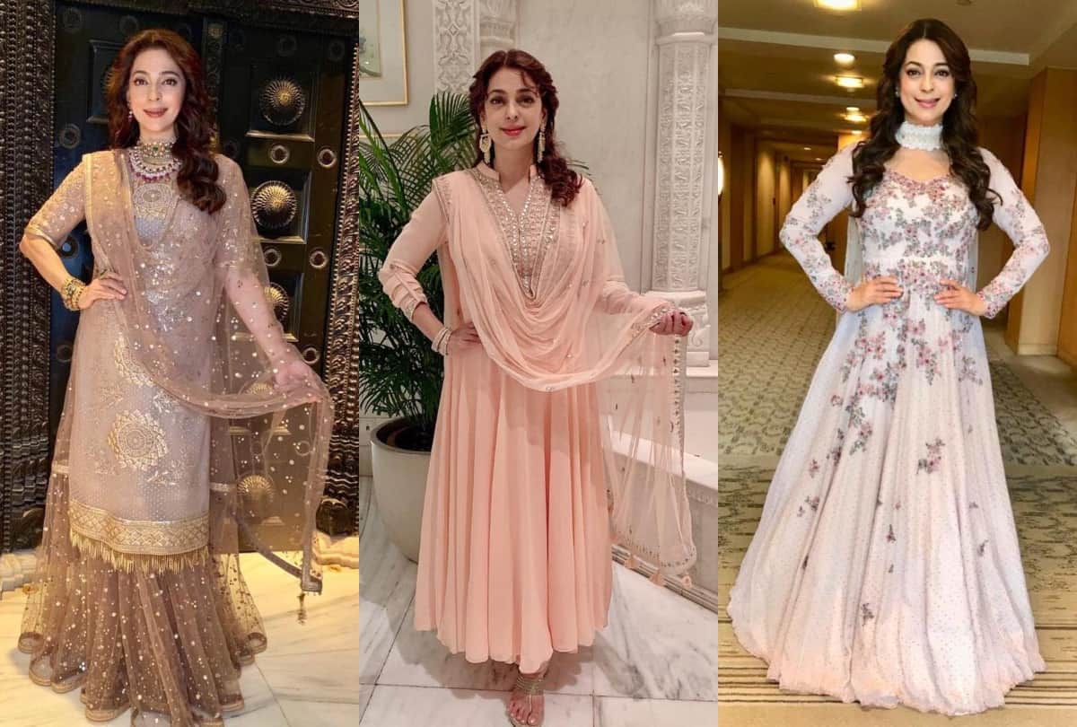 juhi chawla style look in traditional wear
