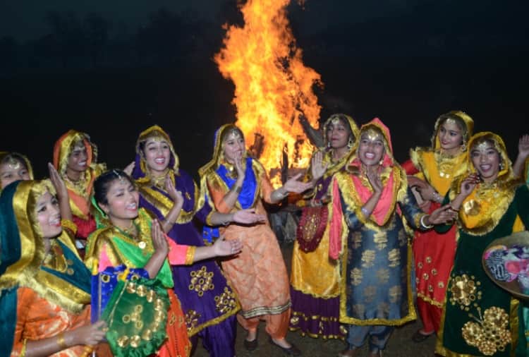 People celebrate Lohri in Punjab