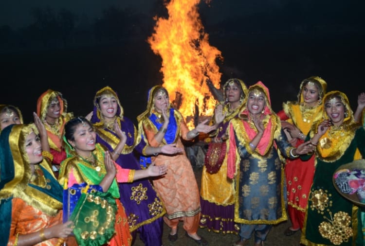 People celebrate Lohri in Punjab