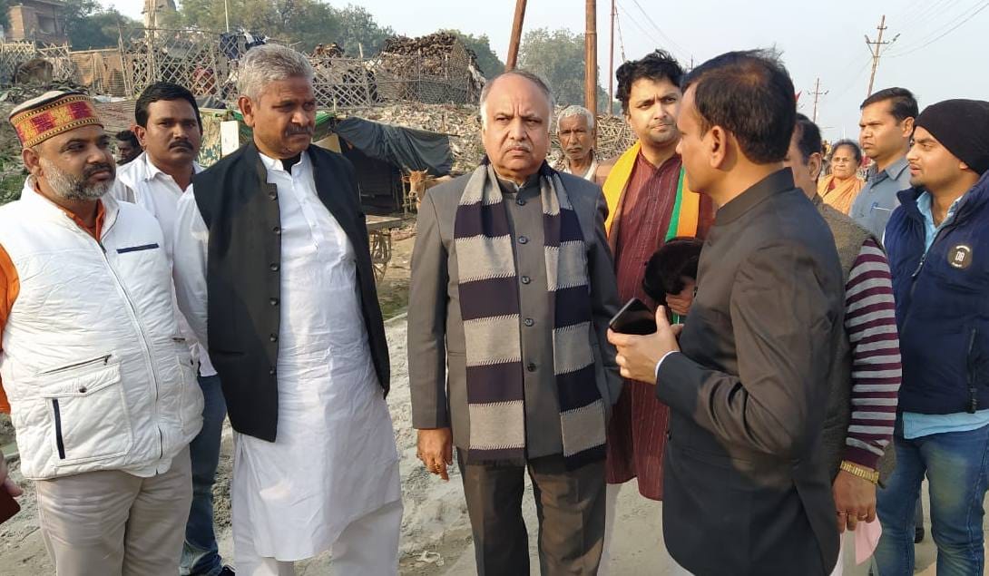 City Development Minister angry over incomplete construction of bathing ghats in Magh Mela