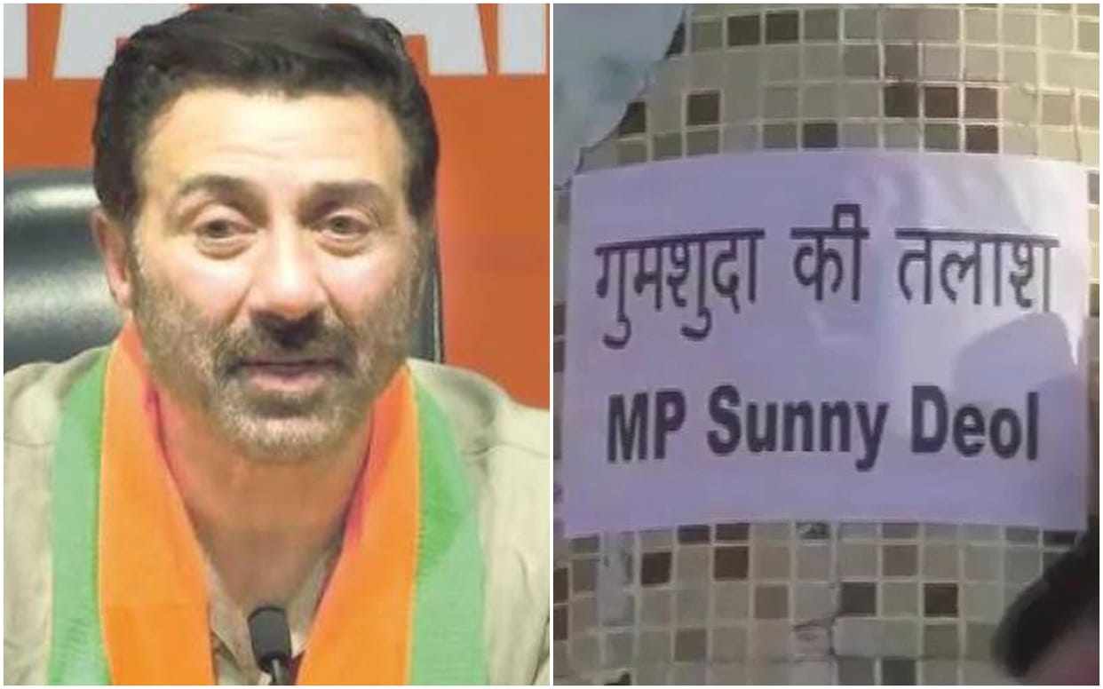 Missing posters of Sunny Deol, BJP MP from Gurdaspur constituency