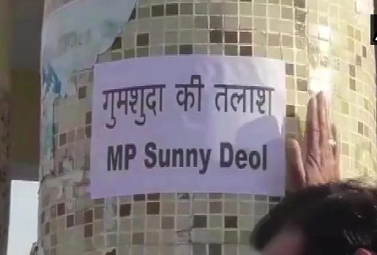 Missing posters of Sunny Deol, BJP MP from Gurdaspur constituency